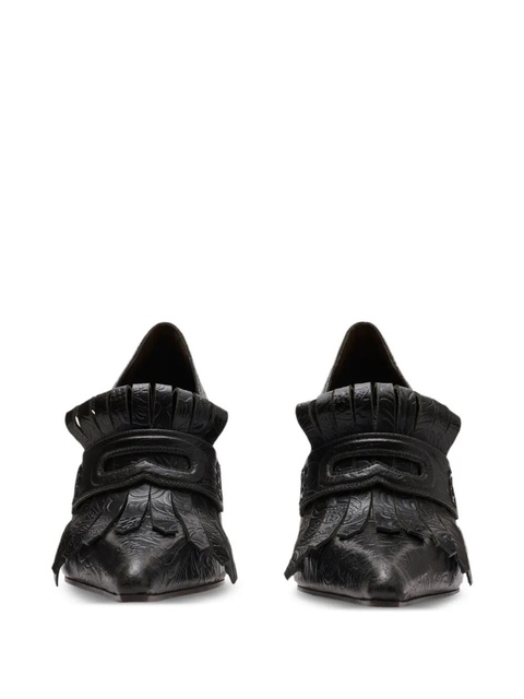 Burberry embossed fringe heeled pumps - Black - zdjęcie produktu nr 2