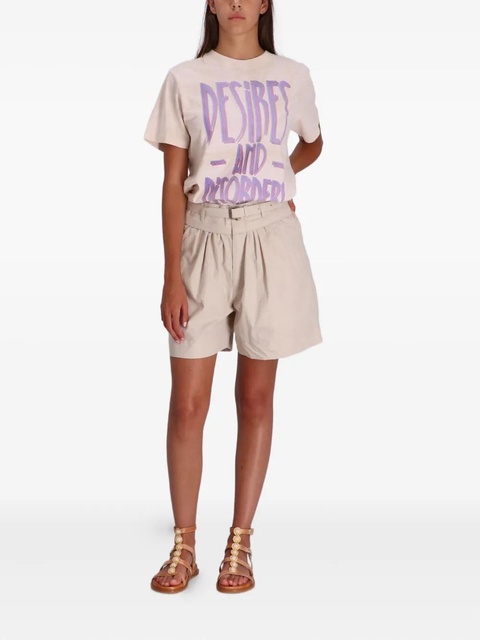 ISABEL MARANT cotton T-shirt - Neutrals - zdjęcie produktu nr 2