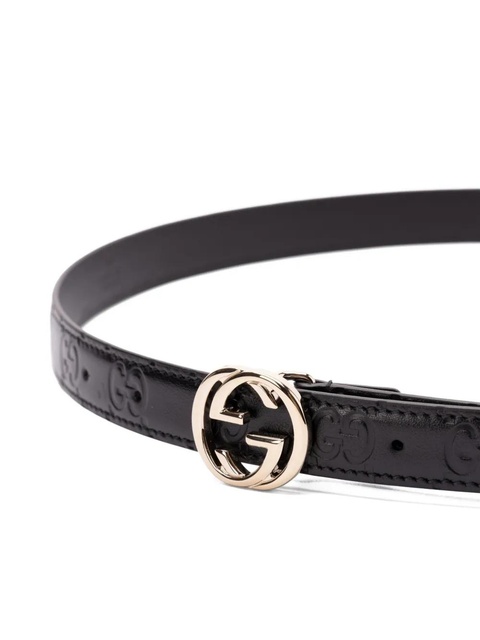 Gucci interlocking-G leather belt - Black - zdjęcie produktu nr 2