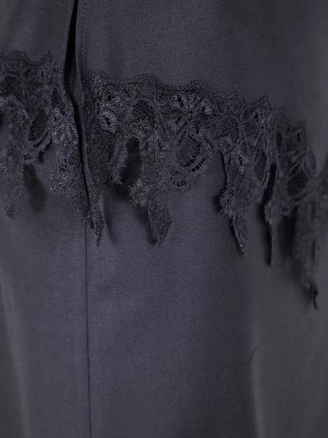 Blumarine lace-trimmed pencil midi skirt - Black - zdjęcie produktu nr 2