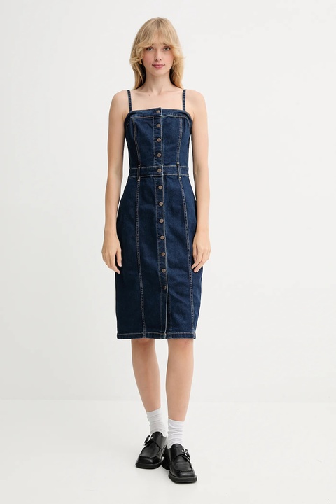 Levi's sukienka jeansowa kolor granatowy mini prosta 0002S - zdjęcie produktu nr 1