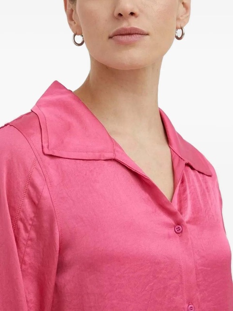 American Vintage flat-collar cropped-length shirt - Pink - zdjęcie produktu nr 2
