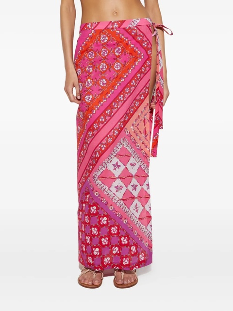 PUCCI patchwork wrap midi skirt - Pink - zdjęcie produktu nr 2