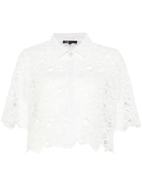 Maje floral-lace shirt - White - zdjęcie produktu nr 1