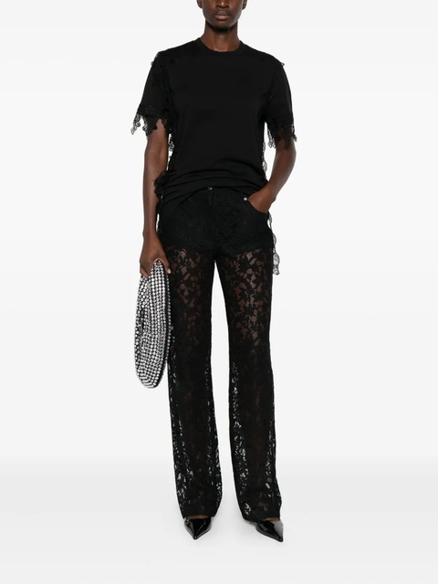 Blumarine lace floral trousers - Black - zdjęcie produktu nr 1