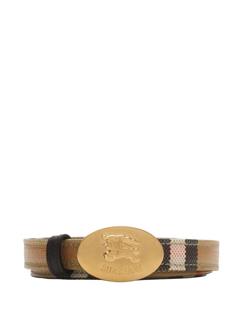 Burberry Equestrian Knight check belt - Neutrals - zdjęcie produktu nr 1