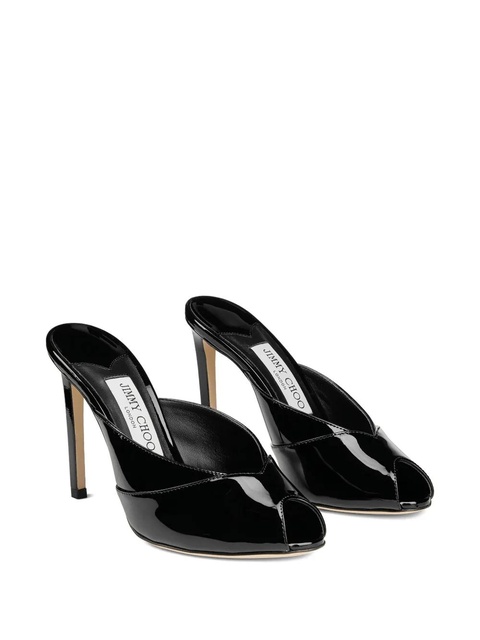 Jimmy Choo 100mm Brigitte peep-toe mules - Black - zdjęcie produktu nr 2
