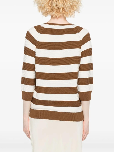 Max Mara striped raglan-sleeve sweater - Brown - zdjęcie produktu nr 2
