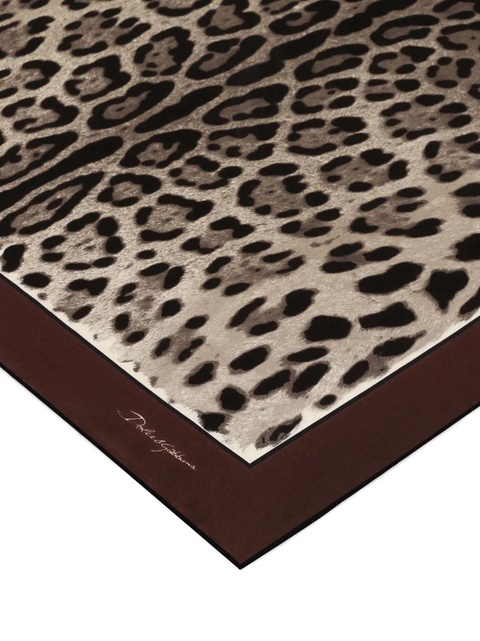 Dolce & Gabbana leopard-print silk scarf - Brown - zdjęcie produktu nr 2