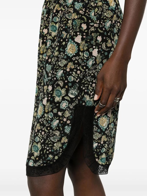 Zadig&Voltaire Bali floral-print midi skirt - Black - zdjęcie produktu nr 2