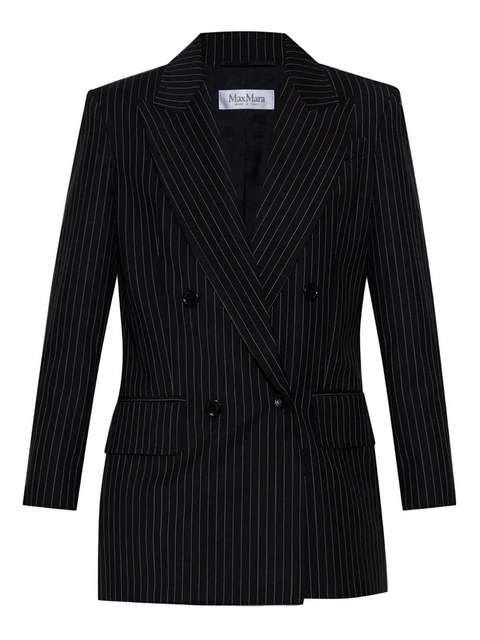 Max Mara pinstriped double-breasted blazer - Black - zdjęcie produktu nr 1