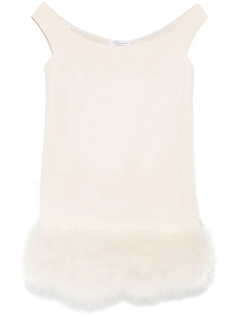 Blumarine feather-embellished mini dress - Neutrals - zdjęcie produktu nr 1