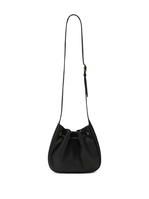 Saint Laurent logo-plaque drawstring crossbody bag - Black - zdjęcie produktu nr 1