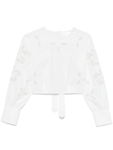 SANDRO floral-embroidered blouse - White - zdjęcie produktu nr 1