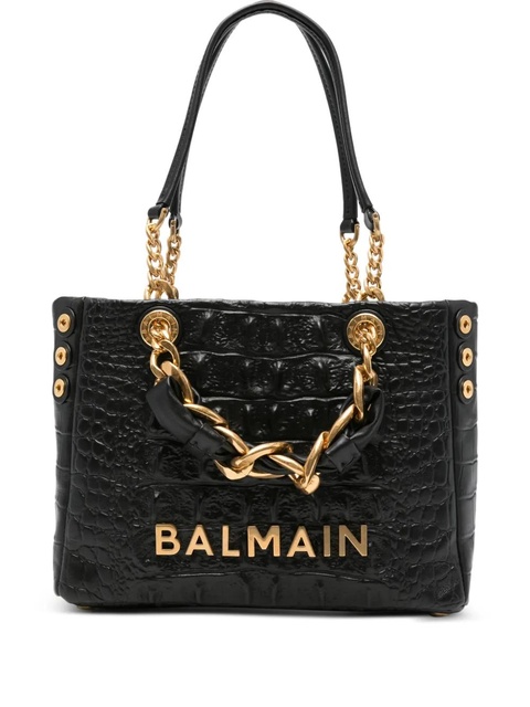 Balmain crocodile-effect tote bag - Black - zdjęcie produktu nr 1