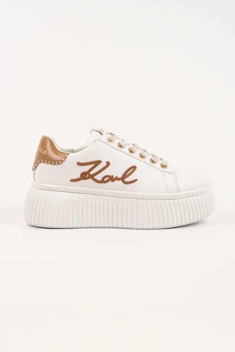 Karl Lagerfeld sneakersy skórzane KREEPER LO damskie kolor biały KL42372C - zdjęcie produktu nr 1