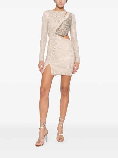 Self-Portrait cut-out mini dress - Neutrals - zdjęcie produktu nr 1