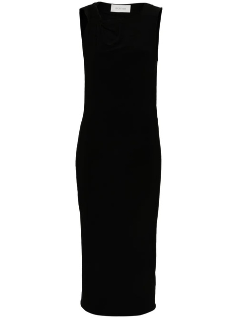Sportmax asymmetric-neck sleeveless midi dress - Black - zdjęcie produktu nr 1