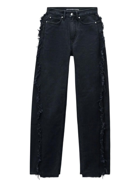 Alexander Wang Float frayed-seams denim jeans - Black - zdjęcie produktu nr 1