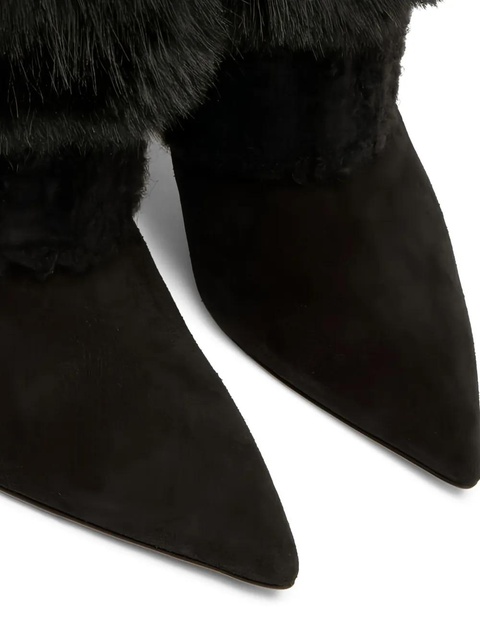 Casadei 80mm leather heeled boots - Black - zdjęcie produktu nr 2