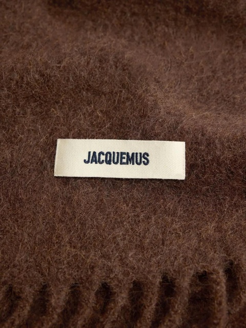 Jacquemus logo-patch scarf - Brown - zdjęcie produktu nr 2
