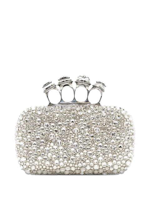 Alexander McQueen Spider Knuckle clutch bag - Silver - zdjęcie produktu nr 1