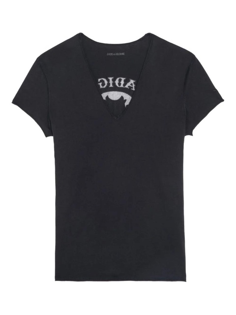 Zadig&Voltaire v-neck logo t-shirt - Black - zdjęcie produktu nr 1