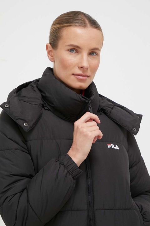 Fila kurtka damska kolor czarny zimowa - zdjęcie produktu nr 1