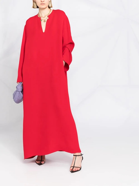 Valentino Garavani plunge-neck maxi dress - Red - zdjęcie produktu nr 2