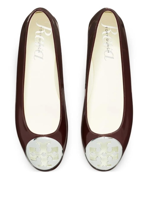 Tory Burch logo-plaque ballet flats - Brown - zdjęcie produktu nr 2