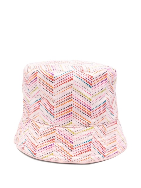 Missoni dotted-chevron bucket hat - Pink - zdjęcie produktu nr 1