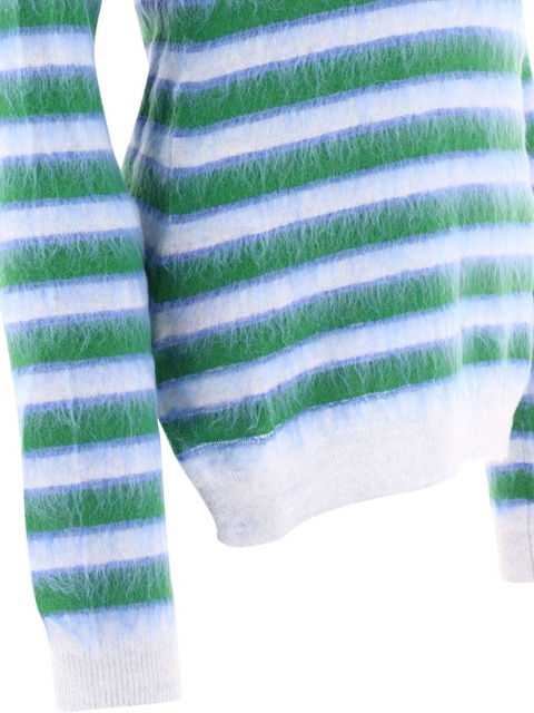 Marni striped virgin wool jumper - Blue - zdjęcie produktu nr 2