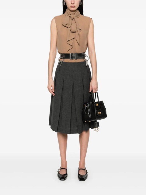 Prada pleated mini skirt - Grey - zdjęcie produktu nr 2