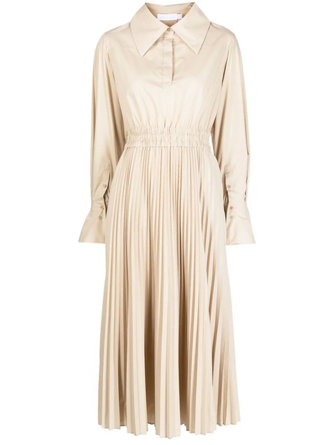 Simkhai oversized-collar pleated shirt dress - Grey - zdjęcie produktu nr 1