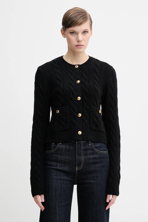 Polo Ralph Lauren kardigan wełniany damski kolor czarny 211978312 - zdjęcie produktu nr 1