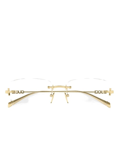 Gucci Eyewear rectangle-frame logo glasses - Gold - zdjęcie produktu nr 2