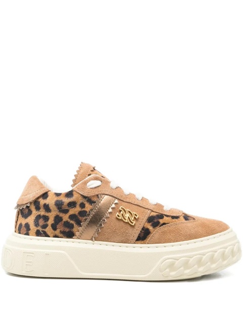 Casadei leopard-print logo-detail sneakers - Neutrals - zdjęcie produktu nr 2