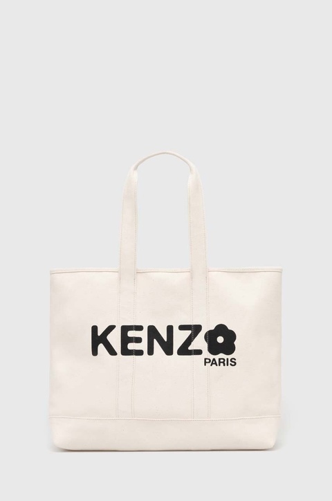 Kenzo torebka bawełniana Utility Large Tote Bag kolor beżowy FE68SA911F36.03 - zdjęcie produktu nr 1