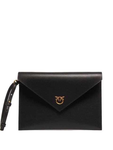 PINKO Love Birds flap clutch bag - Black - zdjęcie produktu nr 1