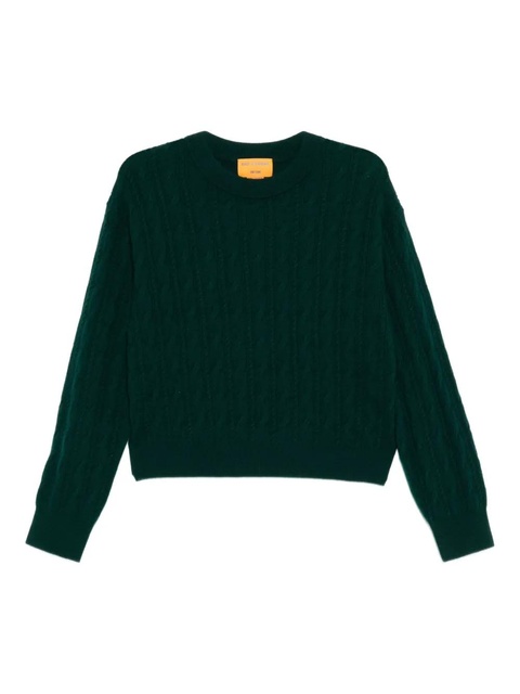 Guest In Residence cable collegiate sweatshirt - Green - zdjęcie produktu nr 1