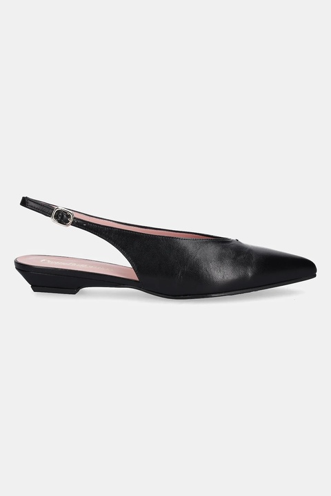 Pretty Ballerinas baleriny skórzane Kamala kolor czarny z odkrytą piętą 52178_A - zdjęcie produktu nr 2