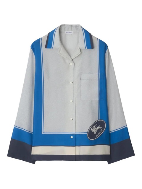 Burberry EDK stamp-box silk shirt - Grey - zdjęcie produktu nr 2