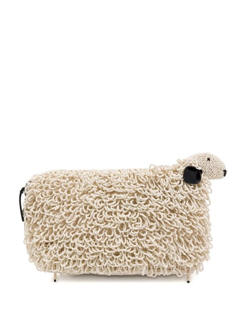 STAUD Dolly beaded clutch - Neutrals - zdjęcie produktu nr 2
