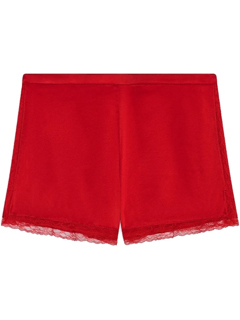 DRIES VAN NOTEN satin mini shorts - Red - zdjęcie produktu nr 1
