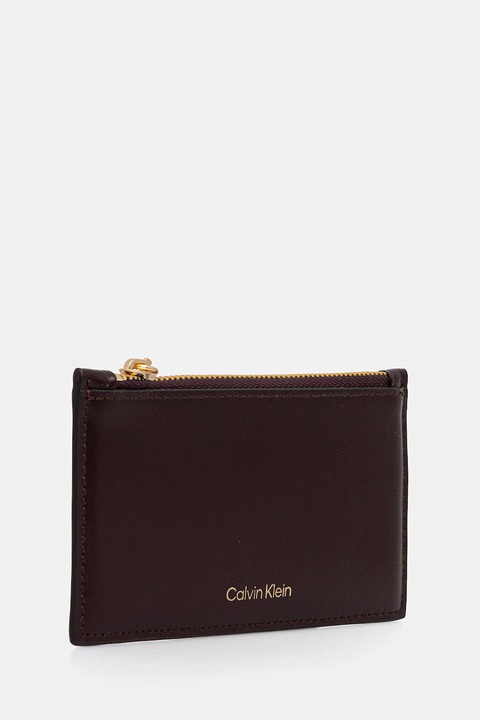 Calvin Klein portfel skórzany damski kolor bordowy LV04F1076G - zdjęcie produktu nr 2