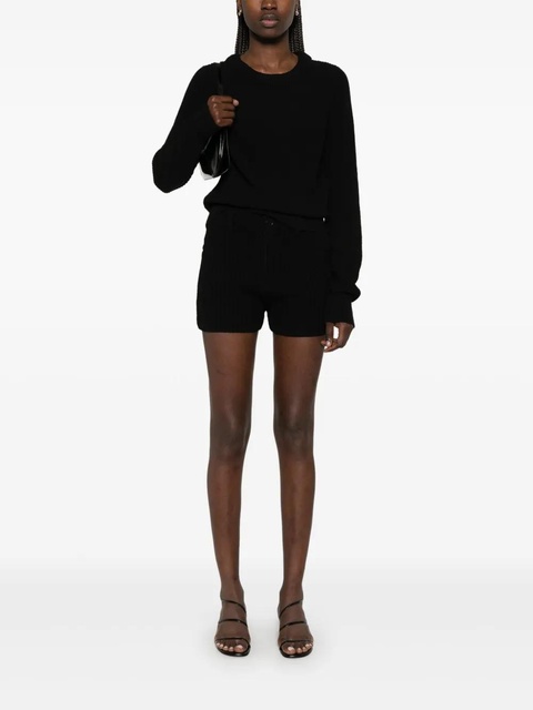 Aya Muse ribbed-knit shorts - Black - zdjęcie produktu nr 2
