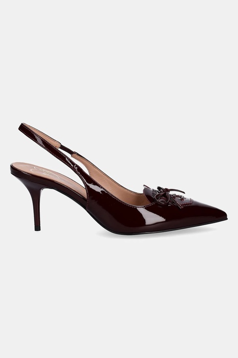Love Moschino szpilki skórzane kolor bordowy JA10517G0NIH0556 - zdjęcie produktu nr 2