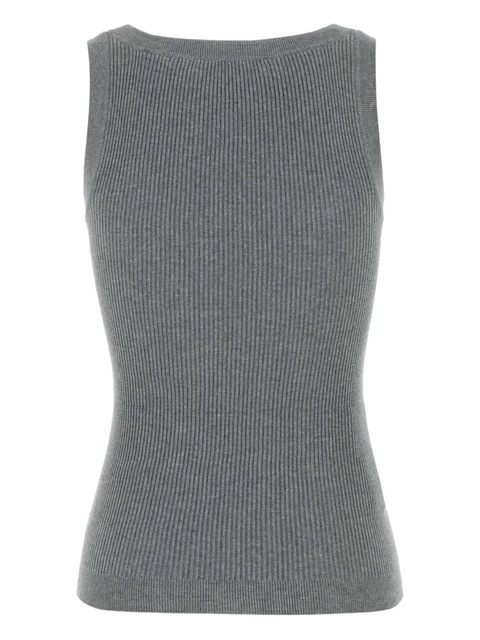 Miu Miu ribbed tank top - Grey - zdjęcie produktu nr 1