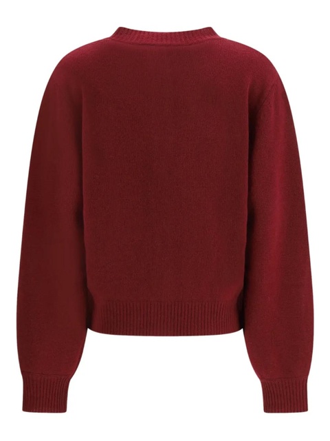 Marni logo-patch button-fastening cardigan - Red - zdjęcie produktu nr 1