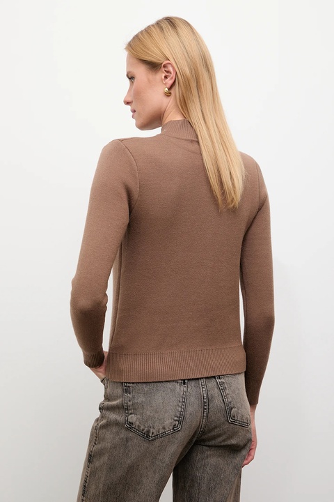 Answear.LAB sweter z kaszmirem damski kolor brązowy z półgolfem - zdjęcie produktu nr 2